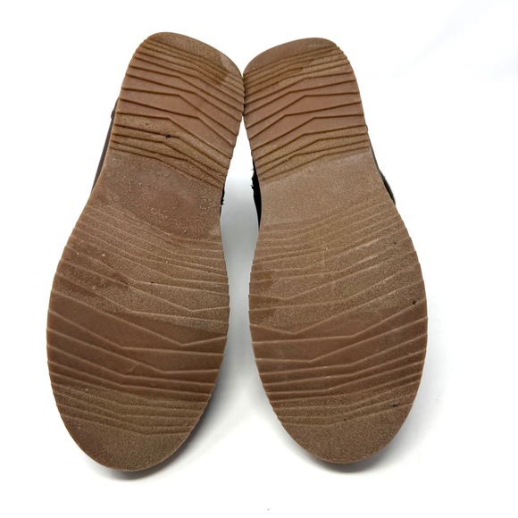 Steve Madden Brown Faux Leather Lace Up Side Zip Ankle Boots Kids Size 6 - Picture 5 of 12